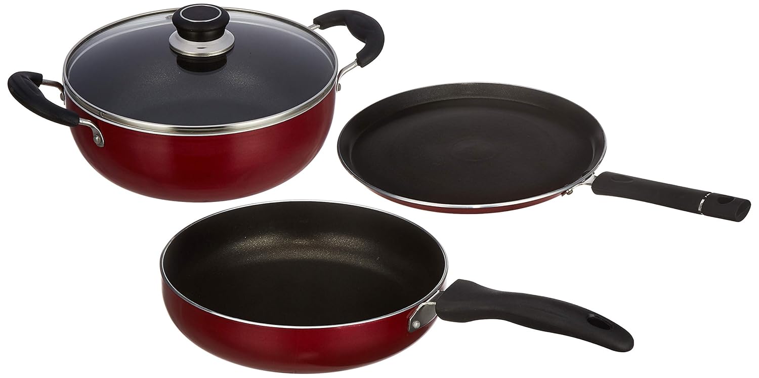 Solimo Aluminium Cookware Set Of 3